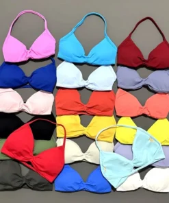 Sports Strappy Bra Yoga Underwear Women Gym Top Running Exercise Backless Bra High Support Active Wear Fitness Workout Halter