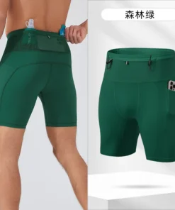 Marathon Running Shorts Man Fitness Clothing Compression Shorts Gym Multi Pocket Tights for Men Sports Wear Crossfit Sweatpants