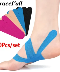 10PC Kinesiology Tape for Foot Arches Plantar Fasciitis Running,Waterproof Workout Adhesive Patches for Recovery Injury
